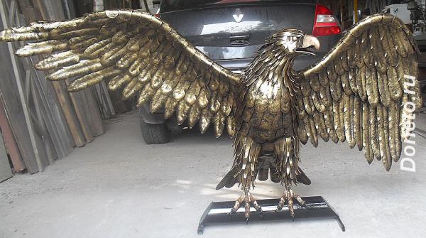 Орёл скульптурный из металла