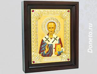 Эксклюзивный, дорогой подарок Икона Святой Николай Чудотворец