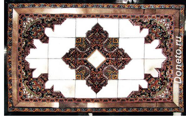 Персидские ковры машинно-ручной работы со вставками из шкур